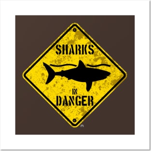 Shark In Danger Posters and Art